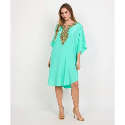 Light Green Embroidery Kaftan