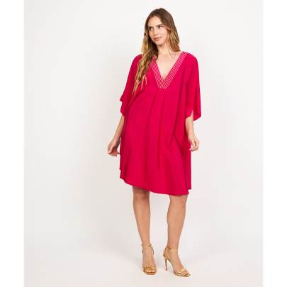 Thread work Pleats Neck Kaftan