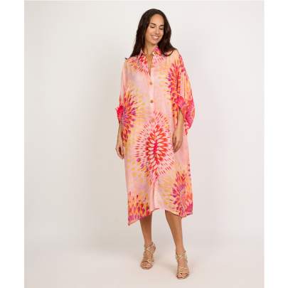 Sunbrust Print Cotton Kaftan for Women
