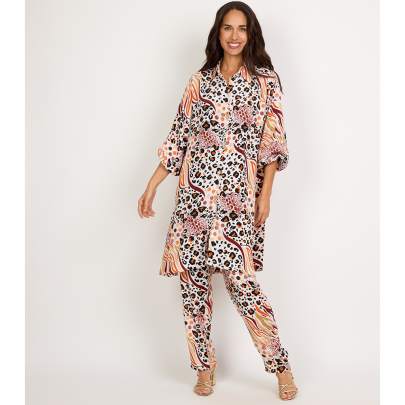 Animal and Floral Multi Colour Long Dress and Pants 
