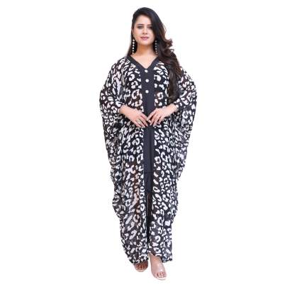 Animal Printed Maxi Beach Kaftan