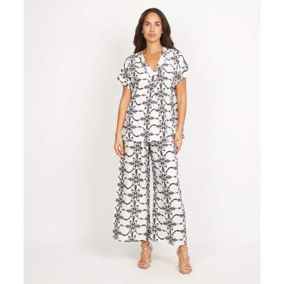 Cotton Printed Black   White Co ord Set