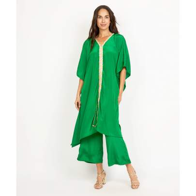 Lace Detailing Kaftan Pant Set