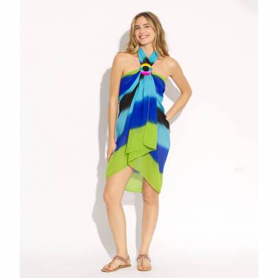 Multi Color Shaded Beach Pareo with Buckle