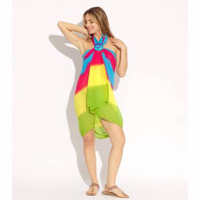Multi Color Shaded Beach Pareo with Buckle