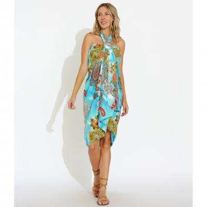 Paisley Print Pareo with Buckle
