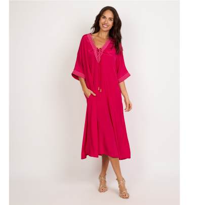 Pink Designer Long Kaftan