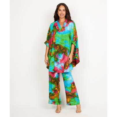 Tie Dye Print Kaftan Pant Set