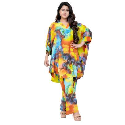 Tie Dye Print Kaftan Pant Set