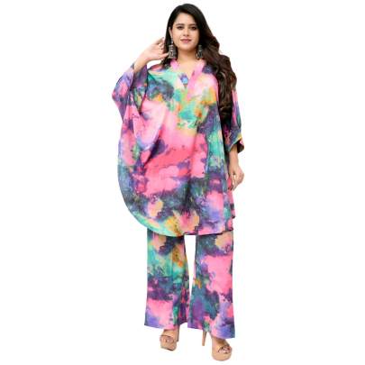 Tie Dye Print Kaftan Pant Set