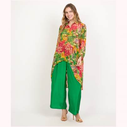 Tropical High Low Style Kaftan Pant Set